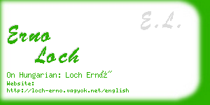 erno loch business card